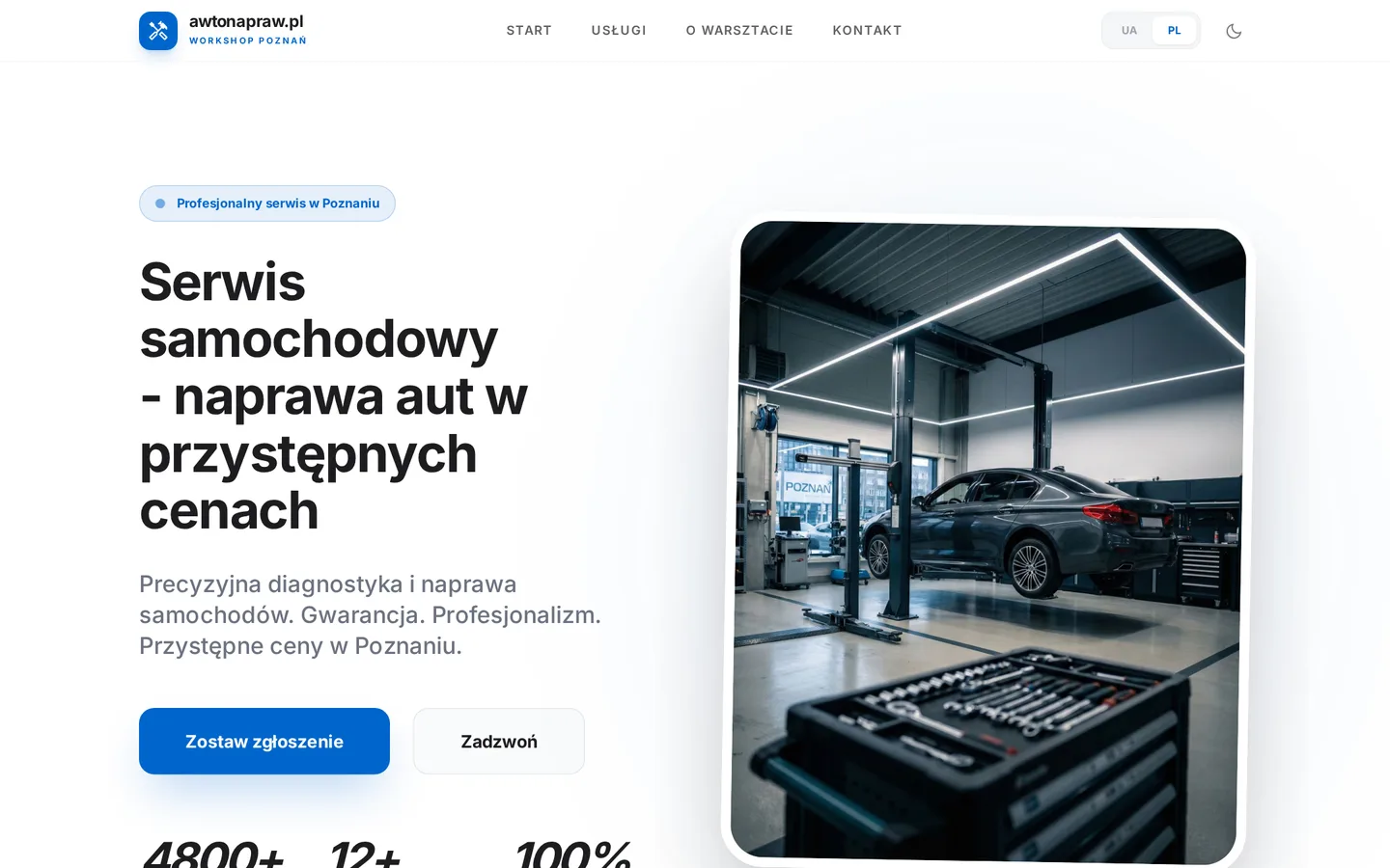 Awtonapraw.pl / Web + Google Ads